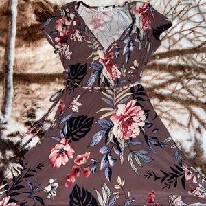 Floral wrap dress
